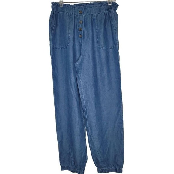 Love University Pants - Love University XL Chambray Jogger‎ Pants Summmer Coastal Grandma Beach Casual